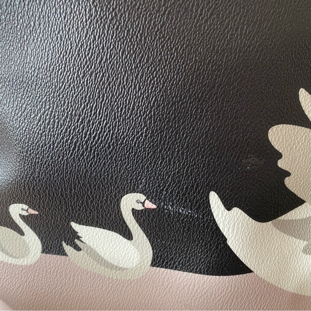 Kate Spade Black and Pink Swan Tote Bag - Picture 3 of 15
